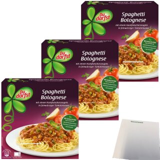 Du darfst Spagehtti Bolognese 3er Pack (3x375g Packung) + usy Block