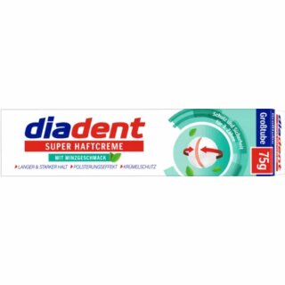 Diadent Super Haftcreme mit Minzgeschmack (75g Tube)