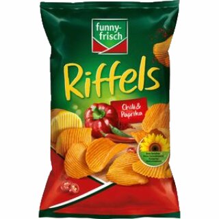 Funny-Frisch Riffels Chili & Paprika (150g Beutel) MHD 27.05.2024 Sonderpreis