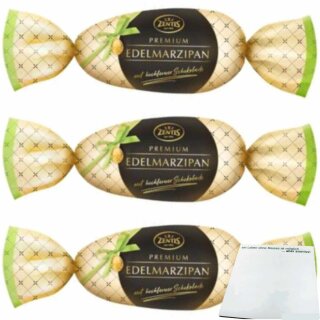 Zentis Premium Edelmarzipan mit knackiger Schokolade 3er Pack (3x100g Packung) + usy Block