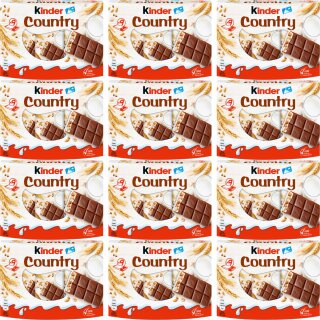 Kinder Country 12er Pack (12x 9 Riegel, 211,5g Packung) MHD 21.08.2025 Sonderpreis