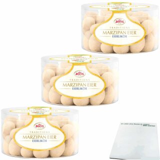 Zentis Marzipan Eier Eierlikör 3er Pack (3x500g Runddose) + usy Block
