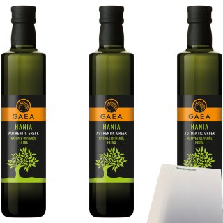 Gaea Hania Natives Olivenöl extra IGP 3er Pack (3x500ml Flasche) + usy Block