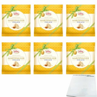 Zentis Marzipan-Eier Eierlikör 6er pack (6x125g Beutel) + usy Block