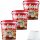 Nudossi Haselnuss Nougat Creme 3er Pack (3x200g Becher) + usy Block