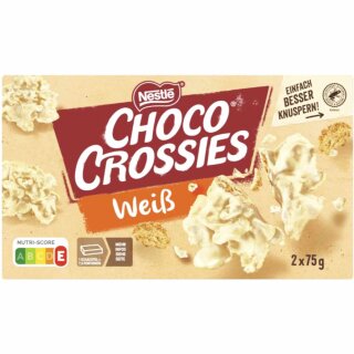 Nestlé Choco Crossies Weisse Schokolade VPE (9X150g Packung)