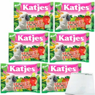 Katjes Tropen Früchte 6er Pack (6x210g Packung) + usy Block