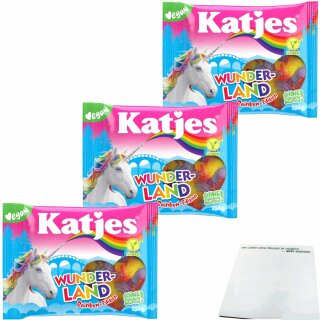 Katjes Wunderland Rainbow-Edition 3er Pack (3x210g Packung) + usy Block