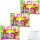 Katjes Peace & Love Vegan Fruchtgummi fruchtig-süßer Mix 3er Pack (3x210g Packung) + usy Block