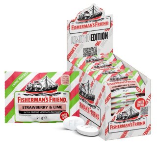 Fishermans Friend Strawberry & Lime ohne Zucker (24x25g Packung)