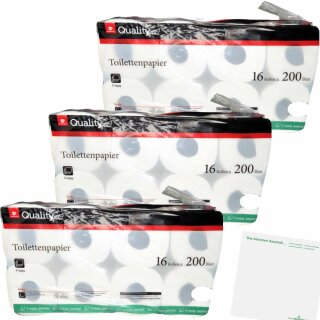 Toil.Pap.weiss 3L TGQ 3er Pack (48x200BL Packung) + usy Block