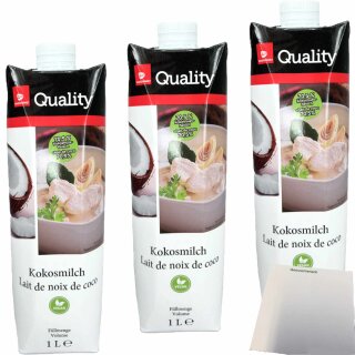 Kokosnussmilch TGQ 3er Pack (3x1L Flasche) + usy Block