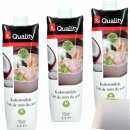 Kokosnussmilch TGQ 3er Pack (3x1L Flasche) + usy Block