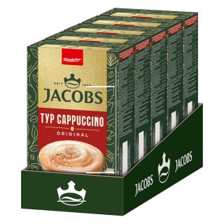 Jacobs Typ Cappuccino Original Getränkepulver-Sticks VPE (5x92,8g Packung)