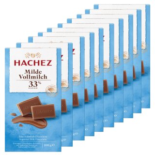 Hachez Milde Vollmilch Schokolade 33% VPE (10x100g Tafel)