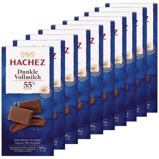 Hachez Dunkle Vollmilch Schokolade 55% VPE (10x100g Tafel)