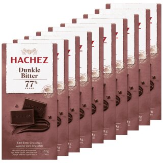 Hachez Schokolade Dunkle Bitter 77% VPE (10x90g Tafel)
