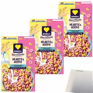 EDEKA Müsli Hearts&Hoops 3er Pack (3x375g Packung) + usy Block