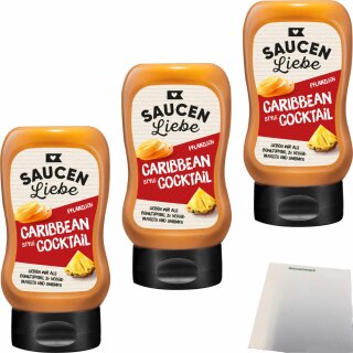 Saucen Liebe Caribbean Style 3er Pack (3x300ml Flasche) + usy Block