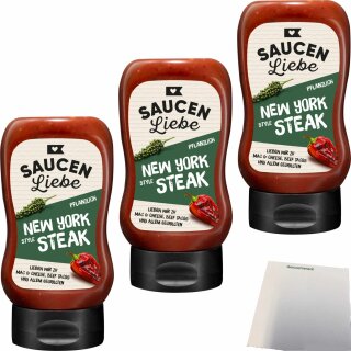 Saucen Liebe New York Style 3er Pack (3x300ml Flasche) + usy Block