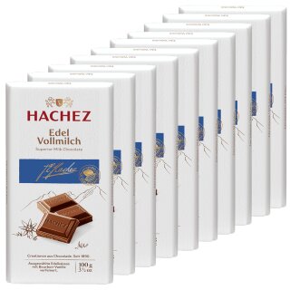 Hachez Schokolade Edel Vollmilch VPE (10x100g Tafel)