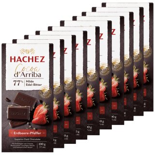Hachez Schokolade DArriba Erdbeer Pfeffer VPE (10x100g Tafel)