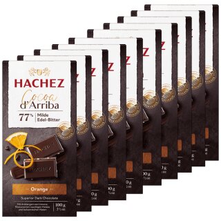 Hachez Schokolade Cocoa dArriba Orange VPE (10x100g Tafel)