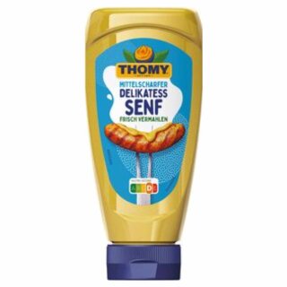 Thomy Delikatess Senf Mittelscharf Frisch vermahlen (200ml Flasche)