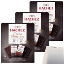 Hachez Schokolade Cocoa Selection Täfelchen Mix 3er Pack (3x150g Schachtel) + usy Block