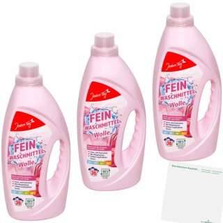 Jeden Tag Wollwaschmittel flüssig 30WL 3er Pack (3x1,5l Flasche) + usy Block