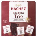 Hachez Schokolade Täfelchen Edel Bitter Trio 3er Pack (3x150g Schachtel) + usy Block