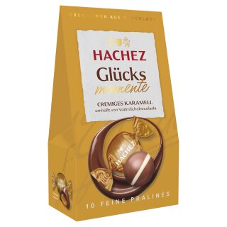 Hachez Schokolade Glücksmomente Karamell (112g Packung)