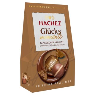 Hachez Schokolade Glücksmomente Nougat (112g Packung)