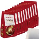 Hachez Schokolade Glücksmomente Mix VPE (10x112g Packung) + usy Block