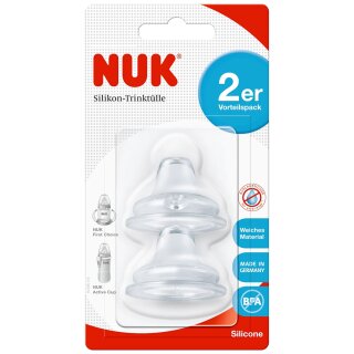 NUK Silikon-Trinktülle 10256442 2er Pack (2 x 2er Blister)