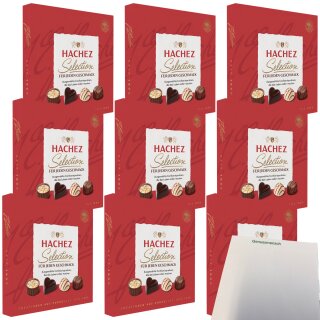 Hachez Schokolade Selection Mix VPE (9x125g Packung) + usy Block