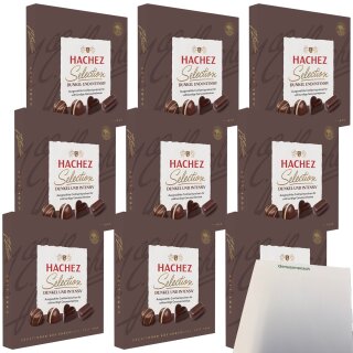 Hachez Schokolade Selection Dunkel & Intensiv VPE (9x125g Packung) + usy Block