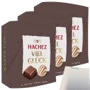 Hachez Schokolade Viel Glück 3er Pack (3x40g Packung) + usy Block