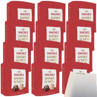 Hachez Schokolade Pralinenmischung Dankeschön VPE (12x40g Packung) + usy Block