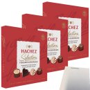 Hachez Schokolade Pralinenmischung Exquisite 3er Pack (3x200g Packung) + usy Block