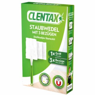 Clentax Staubweder Mit 3 Bezügen und Griff (1 Set Packung)