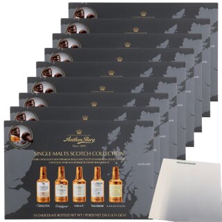 A.Berg Schokolade Whisky Flaschen VPE (9x230g Packung) + usy Block