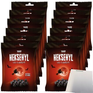 Toms Heksehyl Salzlakritz Pastillen VPE (12x140g Packung) + usy Block