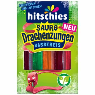 hitschies Wassereis Saure Drachenzungen (10x40ml Packung) MHD 01/2026 Sonderpreis