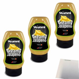 Ya´ummi Creamy Jalapeno 3er Pack (3x300ml Flasche) + usy Block