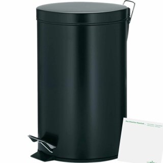 Kela Treteimer (Mülleimer) 12L Malta schwarz (1 Stück) + usy Block