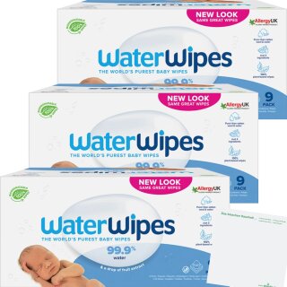 WaterWipes Babyfeuchttücher 3er Pack (3x540St) + usy Block
