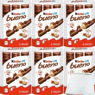 Kinder Bueno 6Stk 6er Pack (6x129g Packung) + usy Block