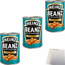 Heinz Baked Beans 3er Pack (3x415g Dose) + usy Block