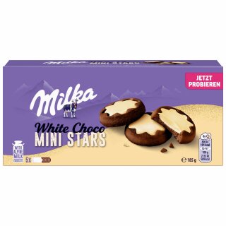Milka White Choco Mini Stars (185g Packung)